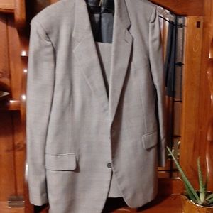 Gray suit with slightly stripe